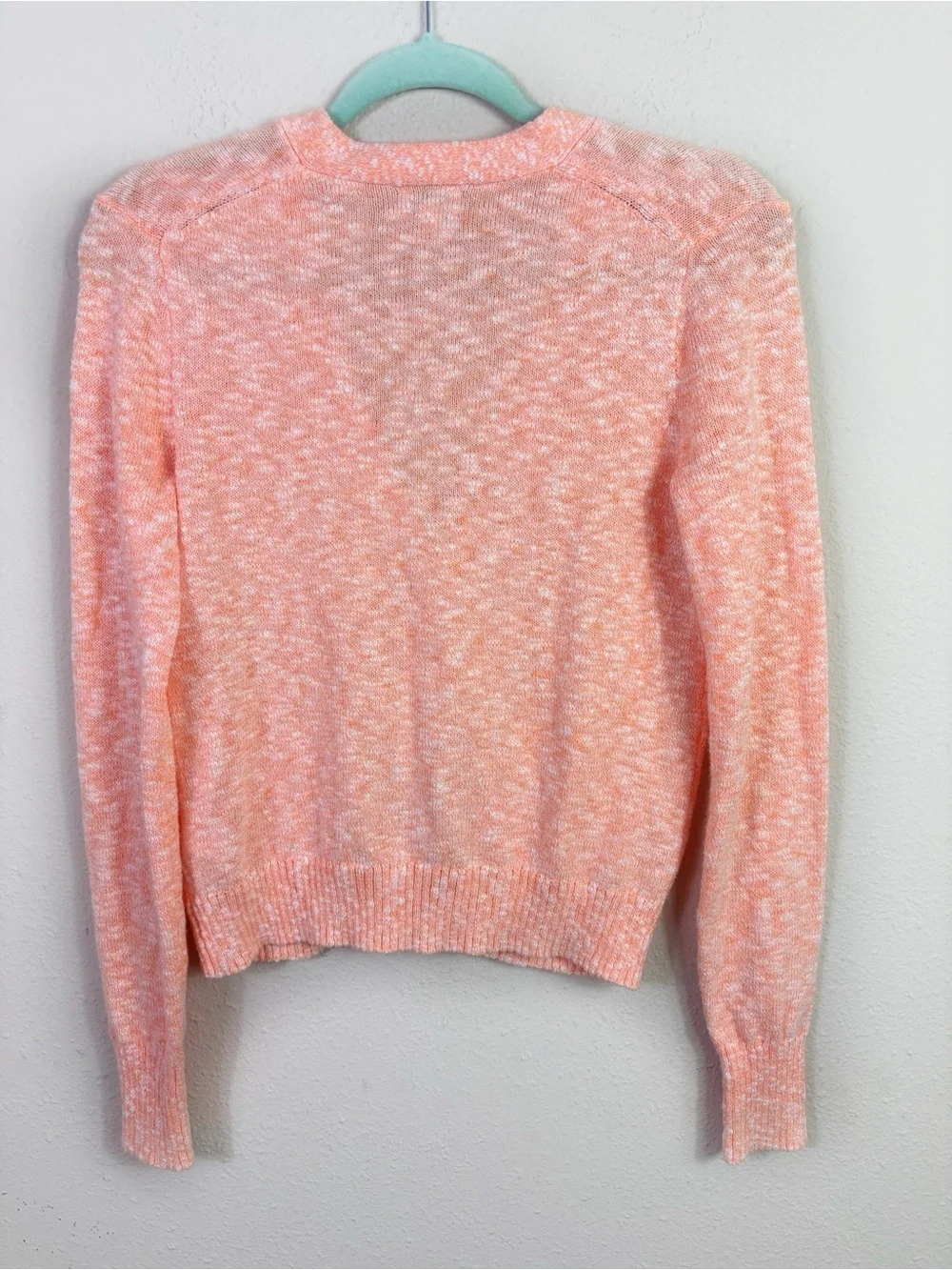 J. Crew Cotton Blend Orange Button Down Cardigan Sweater w/ pockets size XS